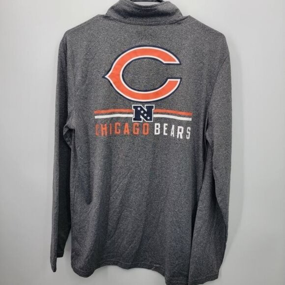 NFL Team Apparel Chicago Bears Half Zip Pull Over Medium - Picture 2 of 6